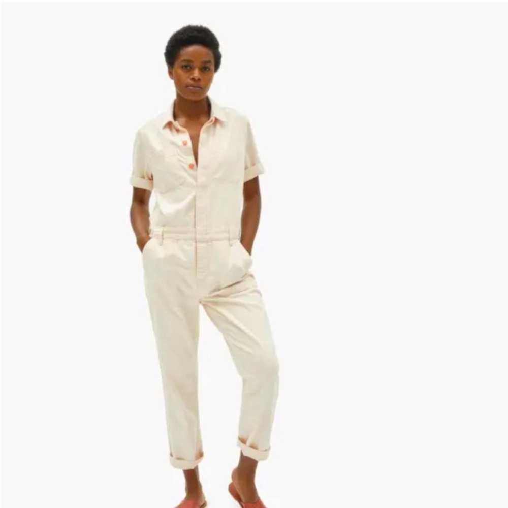 Everlane Super-Soft Off-White Jean Coveralls
